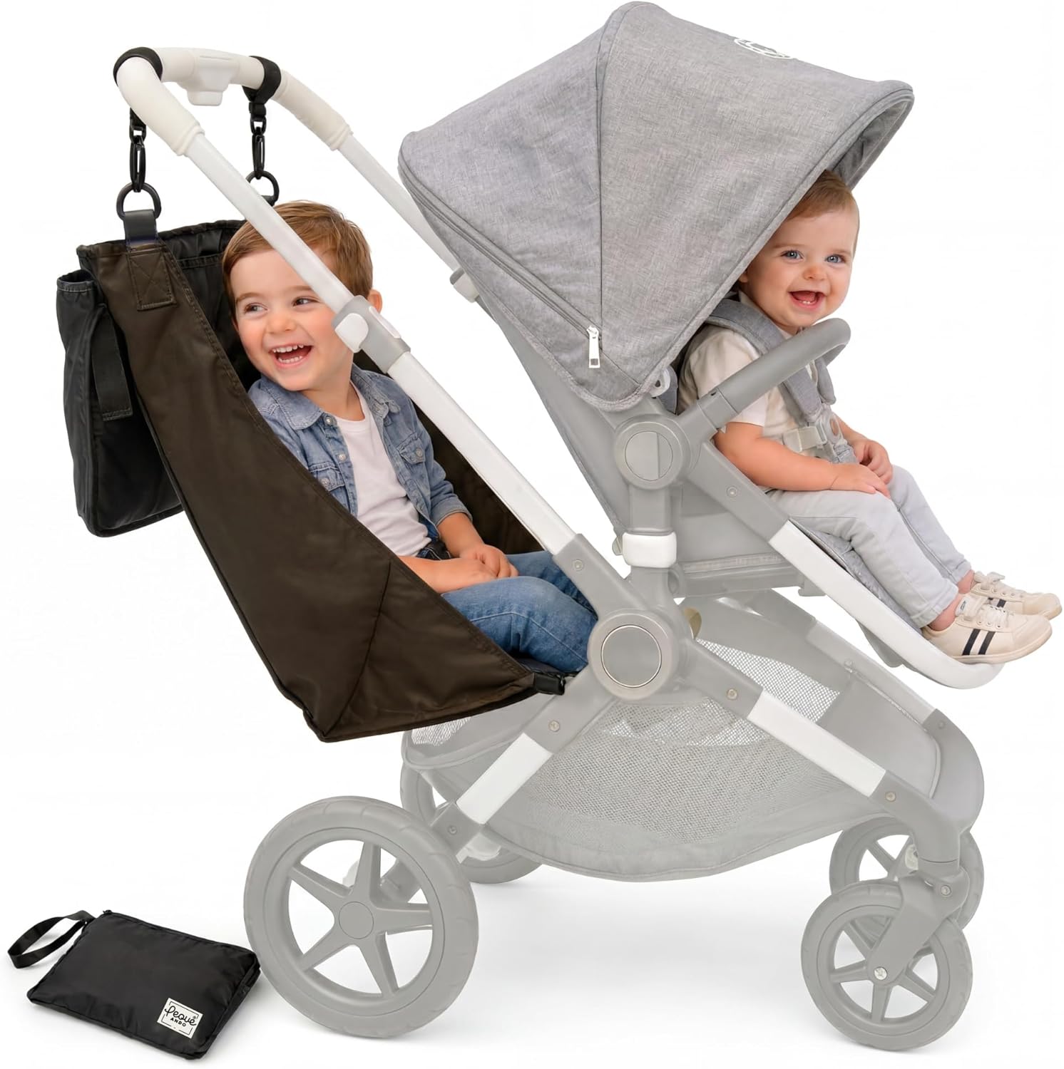 Hamaca textil auxiliar para carrito foto 2