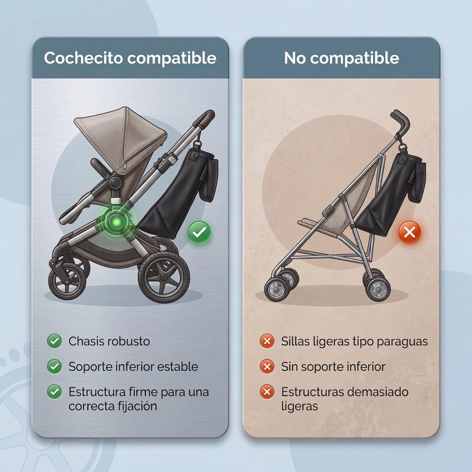 Hamaca textil auxiliar para carrito foto 6