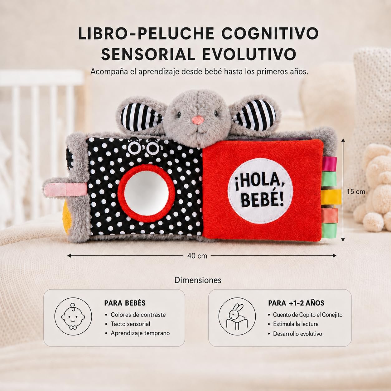 Librito rojo/negro sensorial